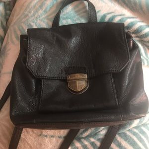 Leather backpack purse